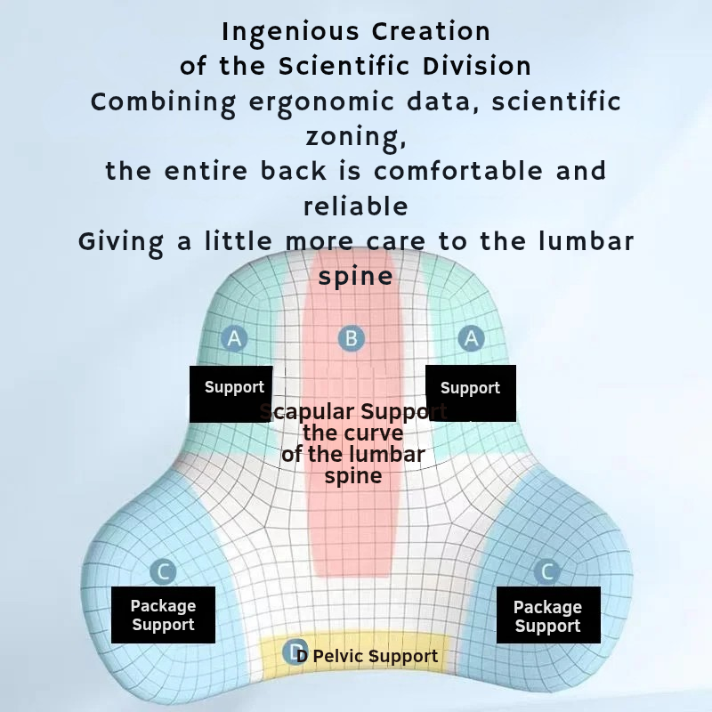 Coussin Lombaire Ergonomique — Soulagement Immédiat du Mal de Dos